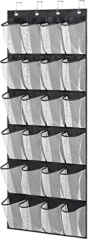 UEPOA Hängeorganizer Schrank, Tür Organizer Hängend für Schuhe mit 24 Taschen Multifunktion Türorganizer Schuhaufbewahrung für Schlafzimmer Wohnzimmer Badezimmer Schrank