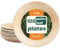 HAAGO 100 Round Eco-Friendly Palm Leaf Plates - Disposable & Compostable Like Wooden & Bamboo Dinner Plates for Hot & Cold Food, Microwave & Freezer Safe - 25cm/10