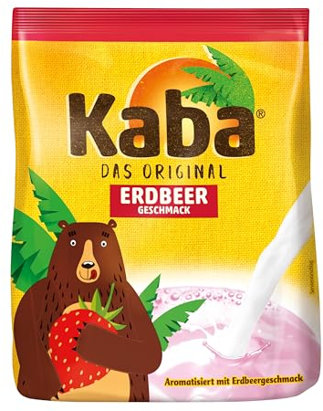 Kaba Erdbeer 400g Beutel Trinkpulver, das Original Erdbeermilch-Pulver zum Anrühren in kalter und warmer Milch