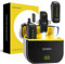 Lanlelin Lavalier Mikrofon Wireless for iPhone Android, Aktive Geräuschunterdrückung Plug&Play Mini Ansteckmikrofon mit Ladeschale, 2.4G Ultraferne Übertragung für Handy/Kamera/PC/Vlog/Youtube/Tiktok.