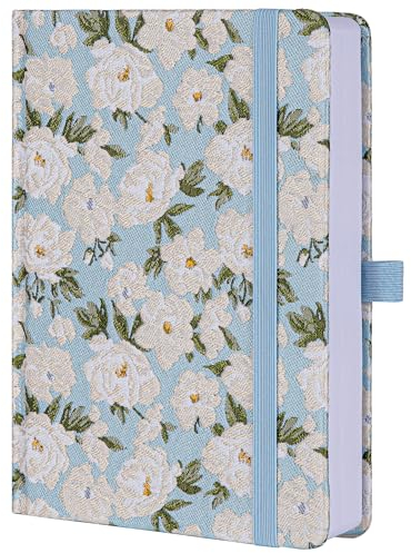 TIEFOSSI Linierte Tagebücher zum Schreiben Ästhetisches Notizbuch mit Blumenmotiv, College-Lineatur, A5-Notizbücher mit Hardcover für Frauen und Mädchen, 100 g/m², 316 nummerierte Seiten