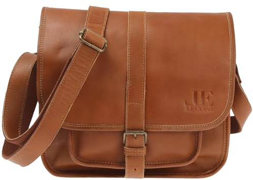 LECONI Umhängetasche Schultertasche für Damen Freizeittasche aus Büffelleder Damentasche Ledertasche für Frauen Echtleder Leder 28x26x10cm LE3085