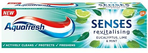 Aquafresh Senses Revitalising Eucalyptus, Lime & Mint, 75ml (Pack of 3)
