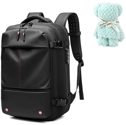 Generisch Airbag Rucksack Vakuum, Travel Vacpack Rucksack Vakuum, 60l Expandable Backpack with Vacuum Compression, Water Resistant Bags (Schwarz)