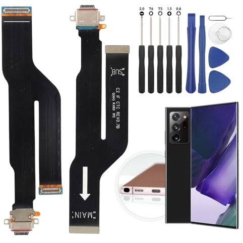 RongZy Ladebuchse Kompatibel mit Samsung Galaxy Note 20 Ultra 5G N986U Mainboard FlexKabel Ladeport Ladebuchse für Samsung Galaxy Note 20 Ultra 5G N986B Mainboard-Verbindung Ersatz