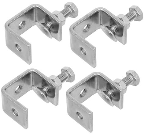 CANIGHT 4pcs 1 Inch C-clamp Mini c Clamp Clamps Heavy Duty Fence Clamps for Woodworking U Clamp Heavy Duty Clamp C-clamp for Woodworking Flange Clip Woodworking Tiger Clamp Stainless Steel