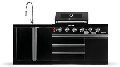 GORILLER® BB-S8 Outdoorküche | 6-Brenner Gasgrill | Clean