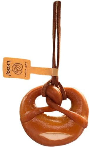 Sanfly Alkalisches Brot Anhänger Seil Süße Brezel Schlüsselanhänger Dekoration Schlüsselanhänger Croissant Tasche Zubehör Rückspiegel Anhänger für Erwachsene, unisex, Schlüsselanhänger