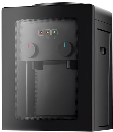 Dispensador de agua, dispensador de bebidas, agua fría y caliente, drenaje de agua con un solo clic, dispensador de agua de mesa, compatible con 3,5 l, 5 l, 10 l y cubo de agua de 18,9 l, 220 V, 50 Hz