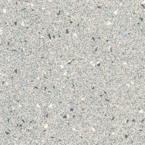 Light Grey White Speckled Effect Anti Slip Contract Commercial Vinyl Flooring for Usage in Restaurants Kitchens, Gyms, & Garages with 2.0mm Thickness -11m(36'1) X 2m(6'6)-22m²