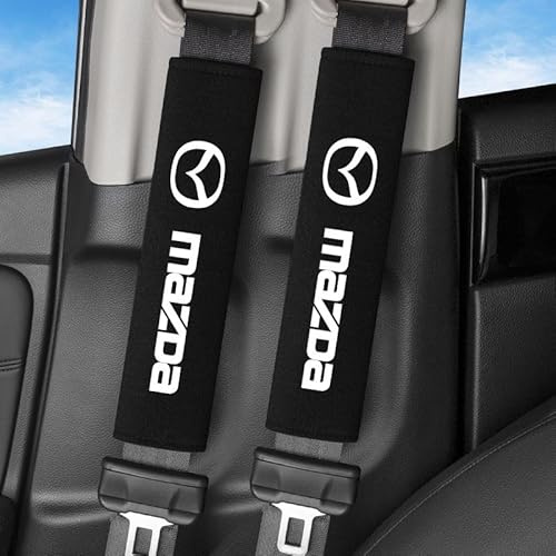 NBVGFGDF 2 Stück Gurtpolster Auto, für Mazda 3 Hatchback BP 2019-2022 rutschfest Atmungsaktiv Auto Sicherheitsgurtschutz Abnehmbar Auto Sicherheitsgurt Bezüge,B