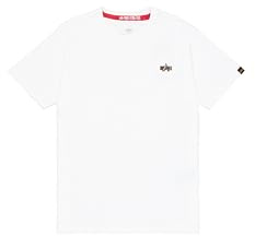 Alpha Industries Herren 3D Small Logo T-Shirt, White, XL