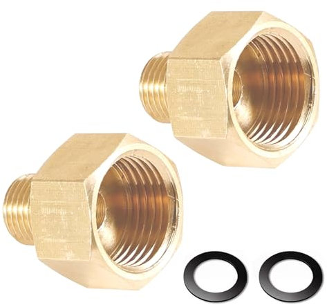 COZERI 2 Stück Gasflaschen Adapter,Gas Adapter 1/2 IG Rechts auf 1/4 AG Rechts,Gasschlauch Verbinder für Gaskocher, Campingkocher, Hockerkocher, Gasherd, LPG