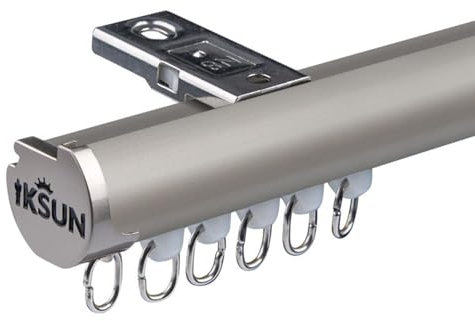 Deckenvorhangschiene Gardinenschiene 4 Meter, 2m 2.5m 3.5m Vorhangschienen-System, Deckenschiene für Vorhänge Fenster Balkon Büros Hotels Kliniken(Gray,2.8m/9.2ft)