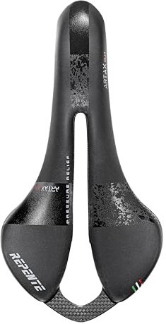 Fahrradsattel | MTB - Rennrad - Gravel | REPENTE ARTAX GLM | anatomisch geformt mit zentralem Loch | 165 g Carbon