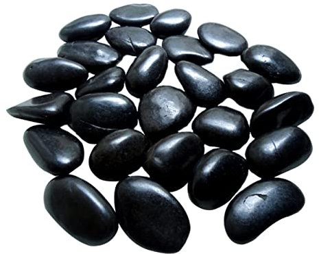 WEKADRIN Pierres De Jardin Décoratives Pour Aménagement Paysager Extérieur Pierres De Rivière Polies 1 Lot De Galets Noirs Pour Pot De Fleurs