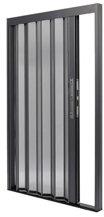 Porte Accordéon Interieur Porte Coulissante Pliable en Maille avec Serrure et Clé, Porte Pliante de Style Accordéon pour Extérieur / Intérieur, Porte Moustiquaire Rétractable Personnalisable Large et