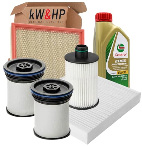 KIT TAGLIANDO 4 FILTRI (ARIA, OLIO, CARBURANTE, ANTIPOLLINE) + 7LT OLIO MOTORE ORIGINALE 5W30 PER Grand Cherokee wk2 3.0 CRD V6 4x4 Diesel (241 CV / 177 kW)