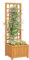 Outsunny Letto per Orto Rialzato da Esterno con Grigliato, Fioriera da Esterno con Foro di Drenaggio e Fodera Traspirante in Legno di Abete, per Fiori e Verdure, 40x40x120 cm, Marrone Chiaro