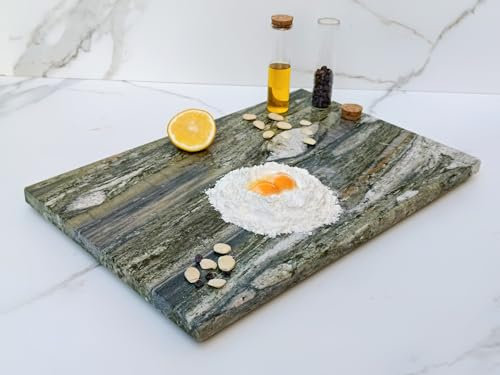LOANE - Tabla Cortar Cocina - Tabla para Repostería y Amasar, Protector de Encimera, Antibacterial, Fácil de Limpiar, Resistente al Calor y Arañazos, Material Granito Natural (Marisma)