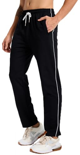 PARTICLE PLANET Jogginghose Herren Baumwolle mit 3 Reißverschlusstaschen | Sporthose Herren Lange ,Sweathose Atmungsaktiv Freizeithose ,Trainingshose mit Reißverschlusstaschen