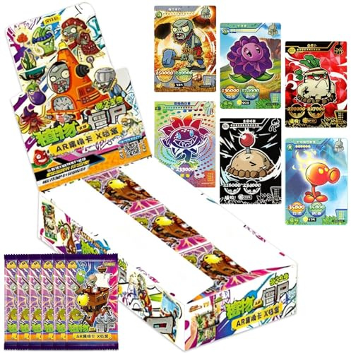 30 Plants Zombies Paquets Booster Cartes, Cartoon Cartes Packs, Anime Games Carte 240 Pcs Carte à Collectionner pour Garçons et Filles