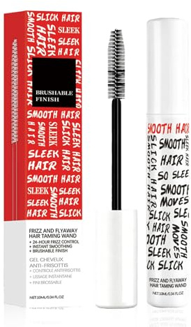Frizz & Flyaway Hair Taming Wand - Anti-Frizz Hair Finishing Stick for Smoothing Baby Hairs & Flyaways - Non-Greasy Hair Mascara Wand for Sleek Ponytails, Buns & Styling - Long-Lasting Hold
