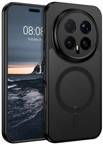 YINLAI für Honor Magic 8 Pro Hülle Kompatibel mit MagSafe,Handyhülle Magnetisch Cover Case Translucent Matt Stoßfest Schutzhülle für Honor Magic 8 Pro 5G 6.71,Schwarz