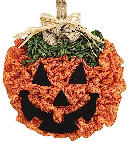 Couronne d ' Halloween Suspendue, décorations pour Porte d ' entrée, couronnes de Citrouille, décoration intérieure et extérieure pour Halloween, pour Le Jardin et la Maison