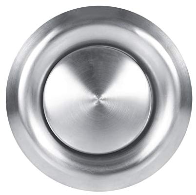 Stainless Steel Round Air Vent Grill Cover Ventilation Duct Cover Home Wall Ceiling Diffuser Exhaust Supply for Bathroom Office Kitchen Ventilation(125mm)