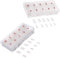 JZK 500 x trasparenti + 500 x bianche naturali, misure assortite tip unghie con scalino professionali per ricostruzione unghie gel e semipermanente e acrilico punte unghie finte con scatola