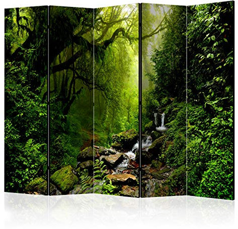 murando Raumteiler Foto Paravent Wald 225x172 cm beidseitig auf Vlies-Leinwand Bedruckt Trennwand Spanische Wand Sichtschutz Raumtrenner Home Office c-B-0193-z-c
