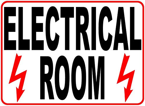 Electrical Room Sign. 9x12 Metal. Business Safety & Informational Signs.