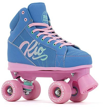 Rio Roller Lumina Kinder Rollschuhe, Unisex, Blau/Rosa (Mehrfarbig), 38, RIO240