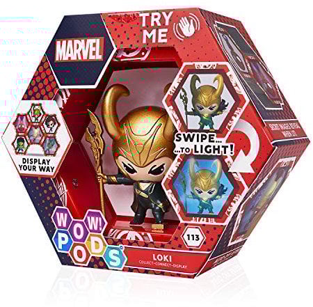 WOW! PODS Avengers Collection - Loki | Superhero Light-Up Bobble-Head Figure Age 3+ | Official Marvel Toys, Collectables & Gifts