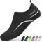Sixspace Badeschuhe Herren Wasserschuhe Schwimmschuhe Männer Frauen Strandschuhe Barfußschuhe für Strand,Pool,Meer,Wassersport,Tauchen,Surfen,Aqua Cycling(Schwarz 47 EU)