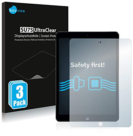 savvies Protector Pantalla para Apple iPad Air 2013 | 3 Unidades Transparente Protección Pantalla Made in Germany Película Ultra Transparente
