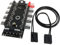 HuaLiSiJi PC Lüfter Stecker 12V 4Pin PWM, 10 Kanal 4Pin Lüfter HUB, Cpu kühlerLüfteranschluss Desktop Computer Kühler (10 Ports)