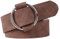 XZQTIVE Gürtel Damen Ledergürtel mit Kreis Schnalle No Pin & Hole Verstellbare Taille Gürtel für Jeans Gürtel aus Wildleder, Kaffee, Fit Taille Größe unter 105cm