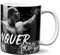 Hustling Sharks® Tasse mit Spruch - Conquer - Geschenk Kaffeetasse - 330ml Spülmaschinenfest, Keramik - weiß, Tassen mit Sprüchen, Tasse Motivation, Tasse Sport, Büro