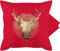 Kissenbezug - Dekoration Kissen - Hirsch Motiv Geschenk Jäger I Hirschgeweih Tracht - 50 x 50 cm - Rot - hirschkissen jaeger kissenhullen 50&50 mit hirschmotiv geweih baumwollkissen bavaria