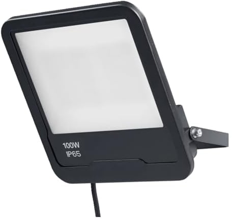 Ledvance WIFI Smartes High-Power Flutlicht, dunkelgrau, 100W, 8000lm, regulierbares Farblicht & Weißlicht, dimmbar, App-steuerbar, inklusive Befestigungszubehör, IP65 Schutzklasse, RGBW