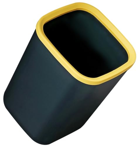 Ciieeo Poubelle 10l en Plastique avec Anneau de Pression, Grosse Ouverture, Lavable et Réutilisable, pour Chambre, Bureau ou Salle à Manger Couleur Aléatoire
