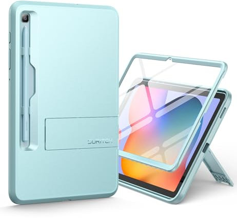 SURITCH Rugged Case for Samsung Galaxy Tab S6 lite 10.4 inch, Built-in Screen Protector Full Body Heavy Duty Shockproof Protective Tablet Cover with S-Pen Slot Kickstand, Sky blue