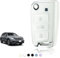 TOOMUME Coque Clé, Etui Cles Étui Clés Adapté pour VW Golf 7 Mk7 Polo Tiguan Touran Seat Leon Fabia Ibiza Skoda Fabia Octavia Superb, Couvre Clef Cache Cle Voiture Telécommande - Flip Key