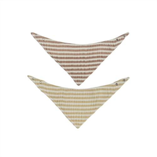 OYOY Bavoir rayé - Lot de 2 20x38cm