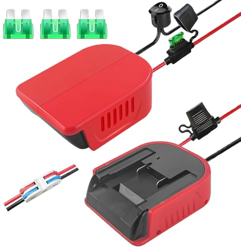 1 Stück Power Wheel Adapter für Einhell Power X-Change 18V Akku, Adapter Stromquellenhalterung für EINhell 18V Akku-Adapter Dock mit Drähten Akku-Konverter Stecker DIY Power Wheel Adapter