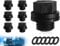 AOYEGIC 6 pezzi tappo di scarico piscina,parti per pompe piscina,tappo di scarico,tappo tubo,parti pompa piscina con guarnizioni,Compatibile con Hayward Spx1700fg tappo di scarico piscina(nero)