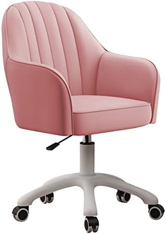 YRYRYW Ergonomischer Bürostuhl, drehbare Schreibtischstühle aus PU-Leder für das Heimbüro mit Armlehnen für Computertisch-Waschtisch, Pink Household faucets