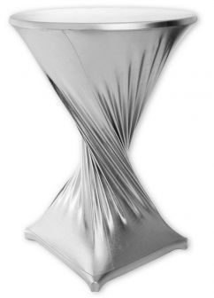 Mc-Stoff Stretch Husse für Stehtische Bistrotische Stehtischhusse Silber 70 cm Outdoor und Indoor Nutzung imprägniert wasserabweisend TischdeckenTischüberzug